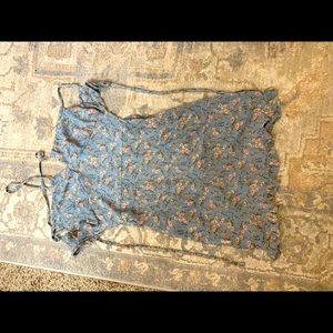 Shein blue floral mini dress size xs worn once